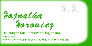 hajnalka horovicz business card